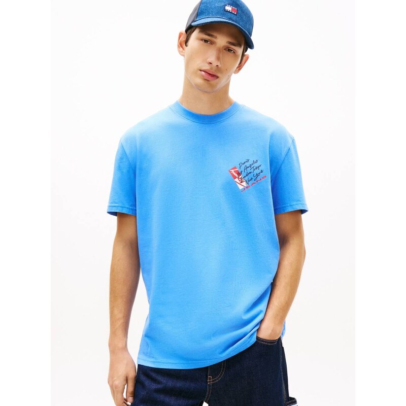 Tommy Jeans pánské modré tričko