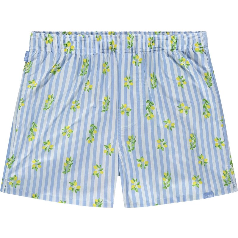 Pockies Boxerky Goodlife světlemodrá / citronově žlutá / světle