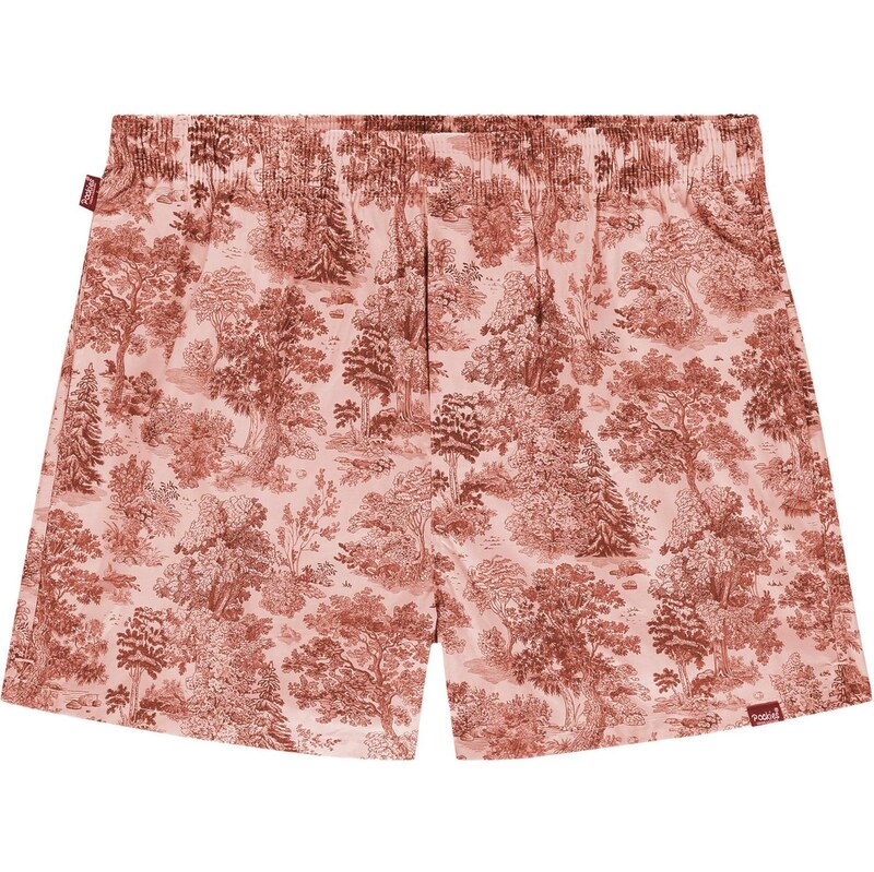 Pockies Boxerky Scenic bordó / pastelově červená