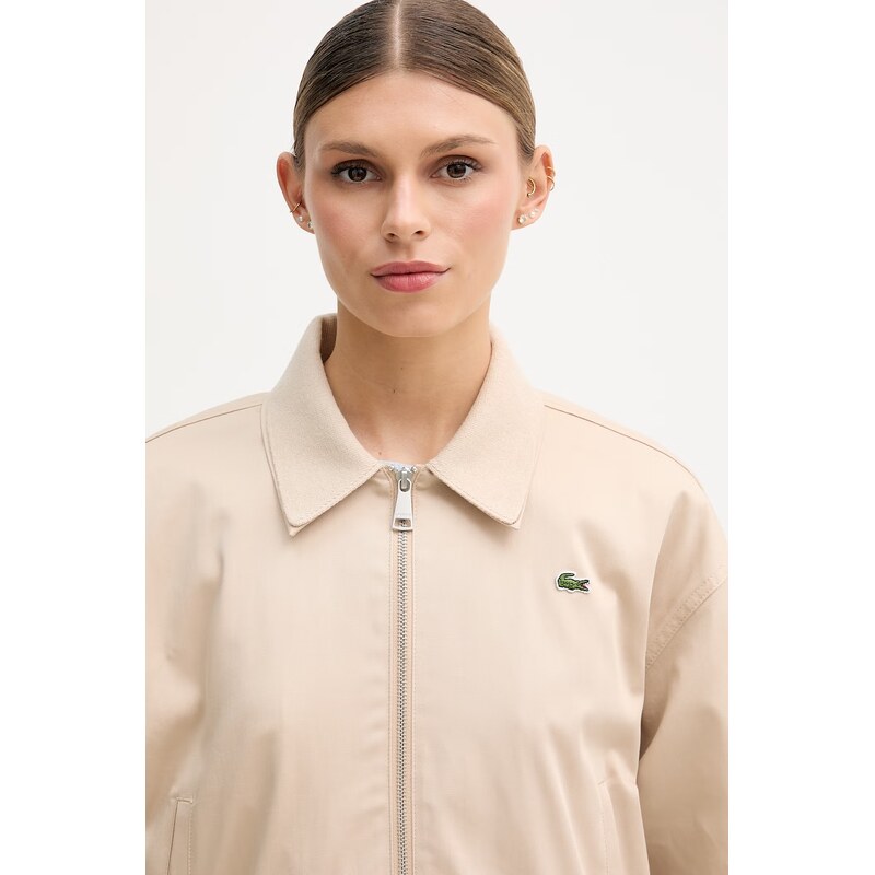 Lacoste krátká bunda pánská bavlněná s elastanem