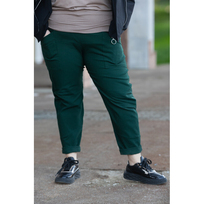 Italy fashion Pružné kalhoty RAINY Barva: Tmavě zelená, Velikost: UNI: 114152297