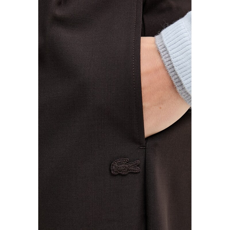Lacoste oblekové kalhoty dámské s příměsí vlny