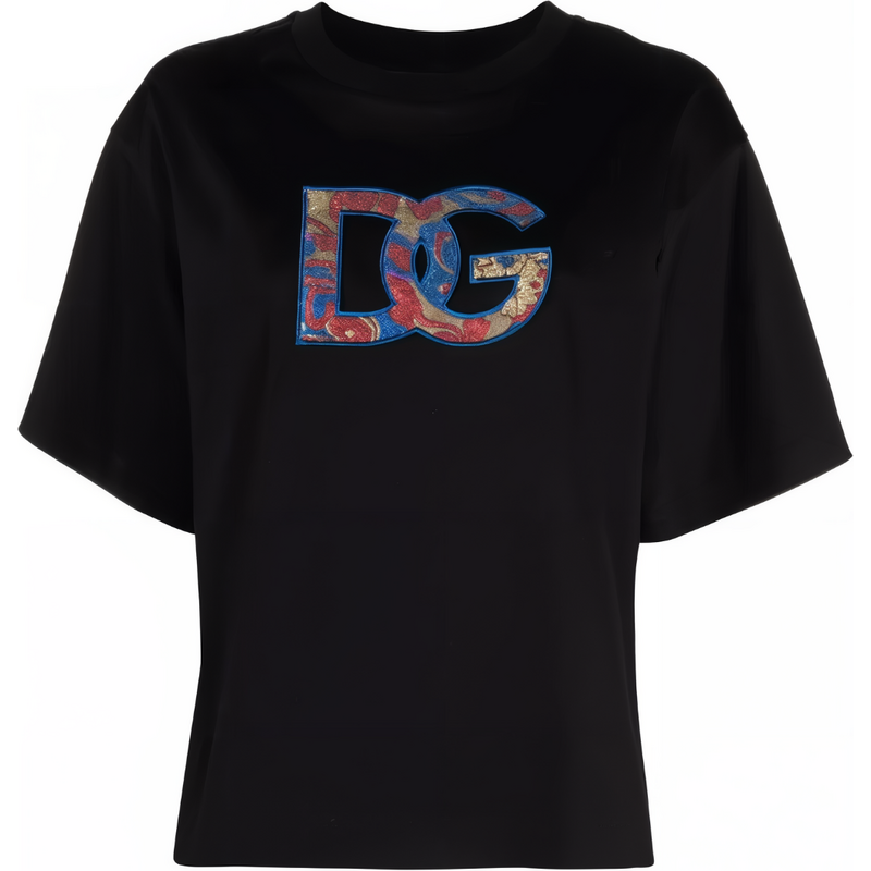 DOLCE & GABBANA Embroidered Black tričko