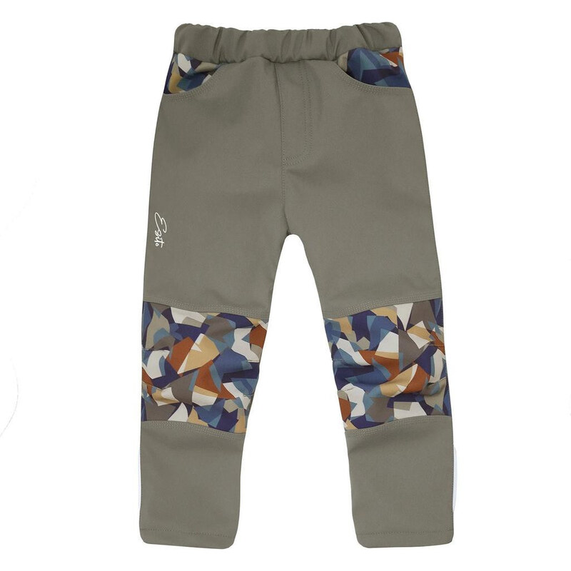 Esito Dětské softshellové kalhoty Duo Geometrics - béžová Vel.