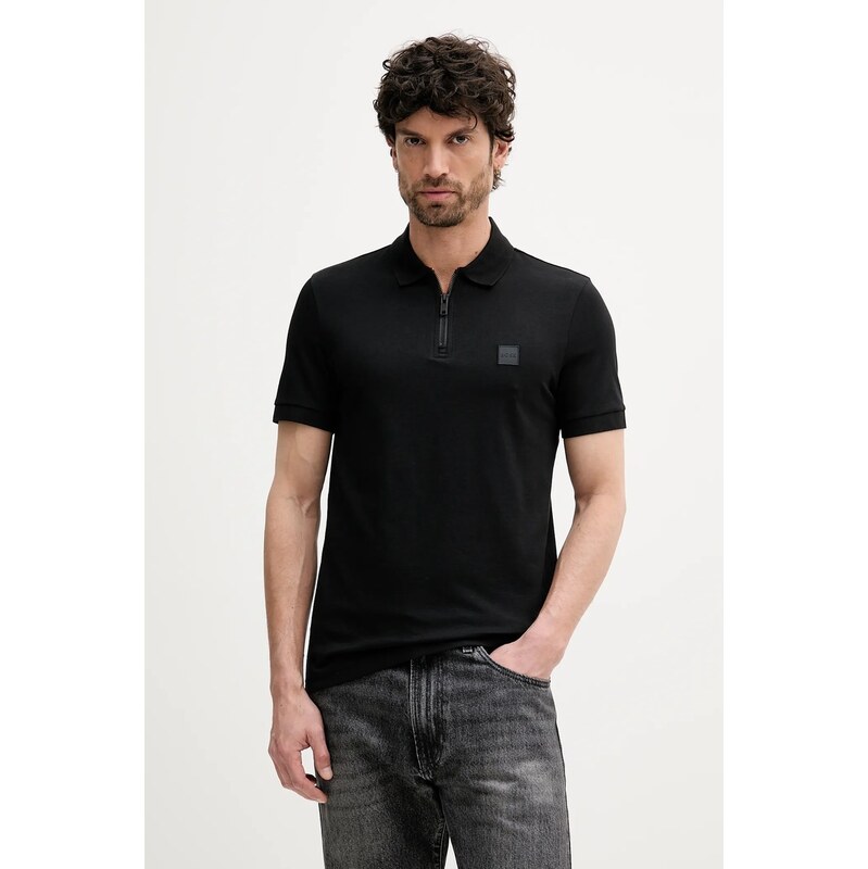 BOSS Orange polo pánské s bavlnou