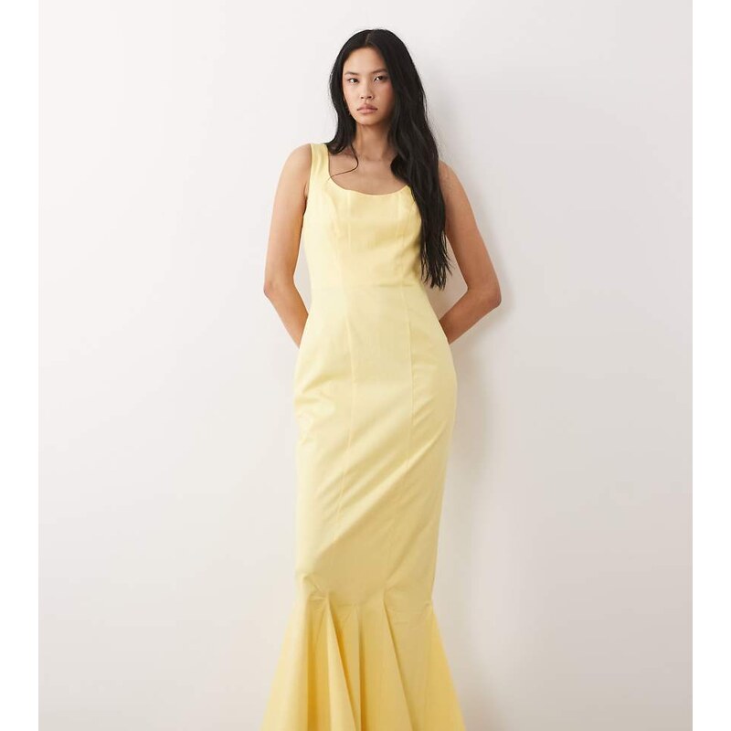 ASOS Tall ASOS DESIGN Tall scoop neck fishtail godet maxi dress in 114450763