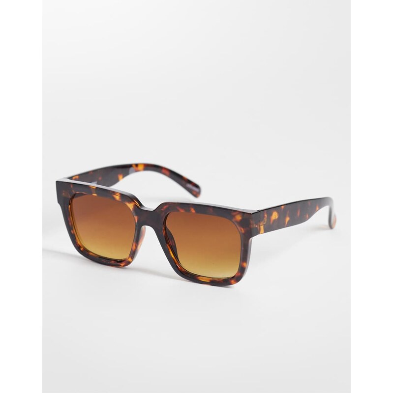 ONLY square sunglasses in tortoise-Brown