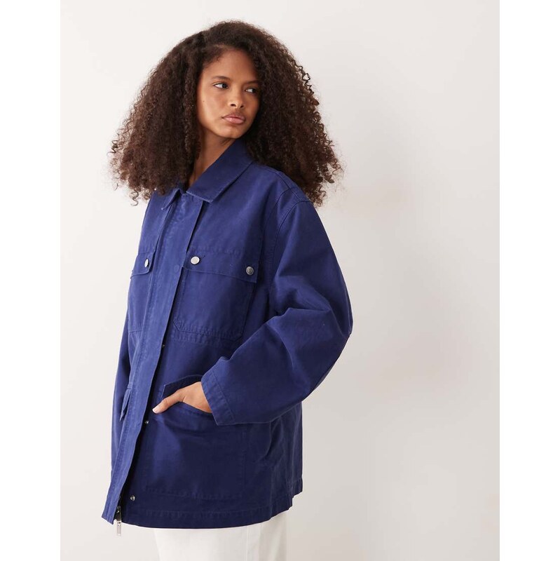 ARKET utility barn jacket in dark blue-Navy 114403865