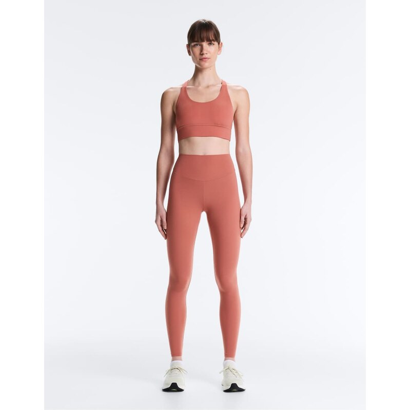 OYSHO Medium-support comfortlux sports bra with cups in coral-Pink 114404004