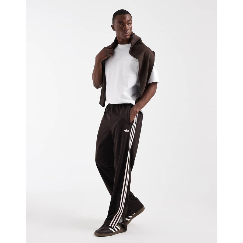 adidas Originals Firebird track pants in coffee brown