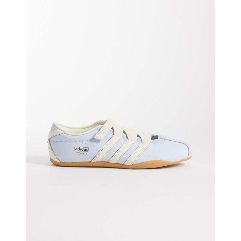 adidas Originals Tokyo mary jane flats in light blue and white