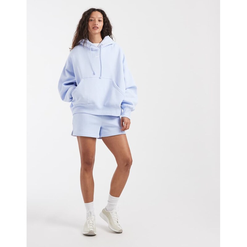 Nike Phoenix Fleece oversized hoodie in light blue