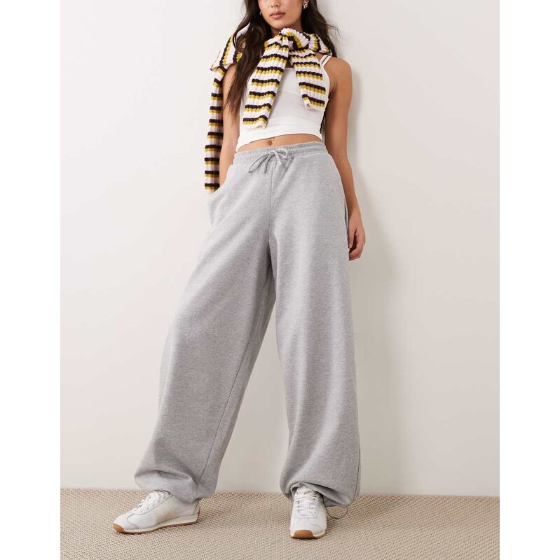ASOS DESIGN barrel leg jogger co-ord in grey marl