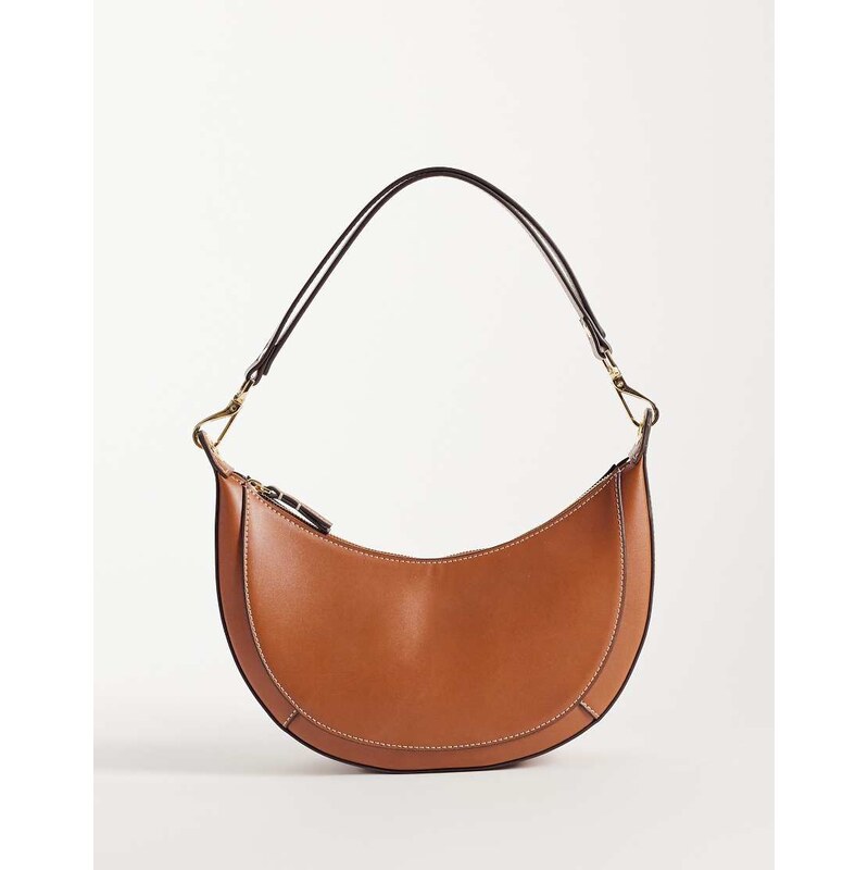Mango faux leather cross body bag in brown 114403937