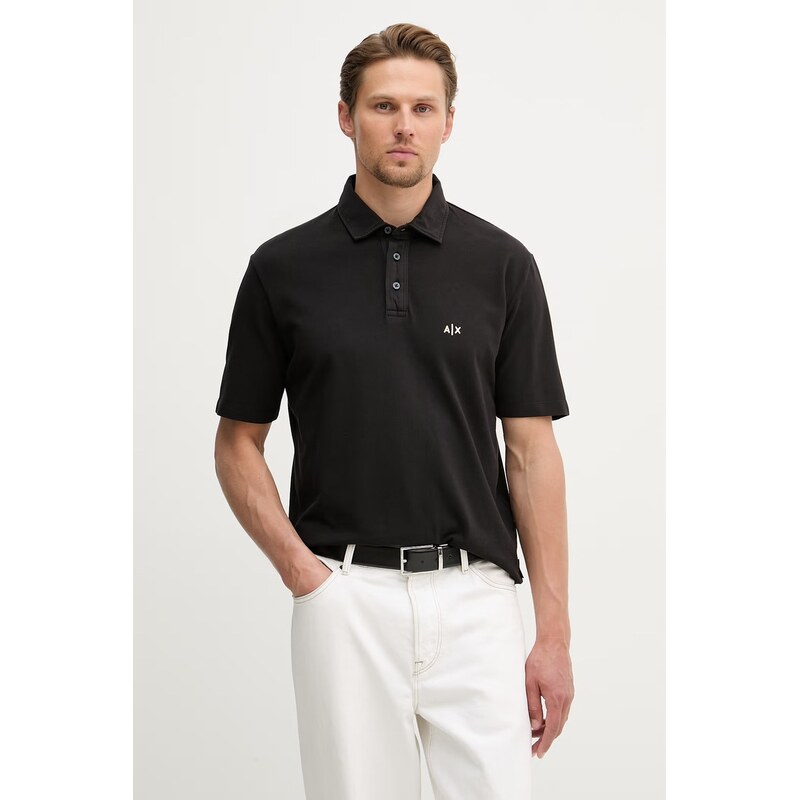 Armani Exchange polo pánské bavlněné