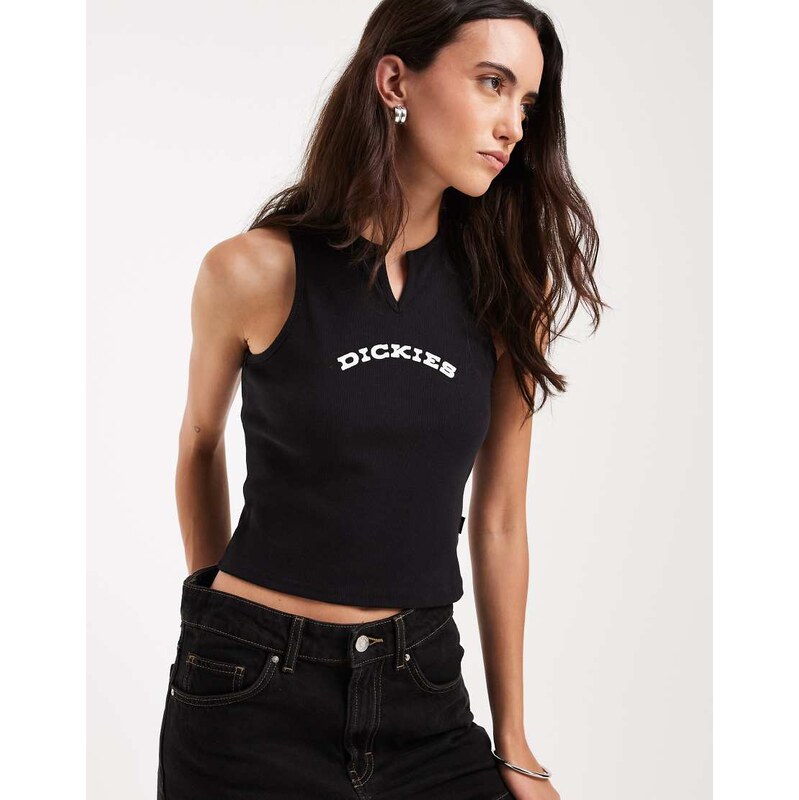 Dickies v neck vest in black 114406327