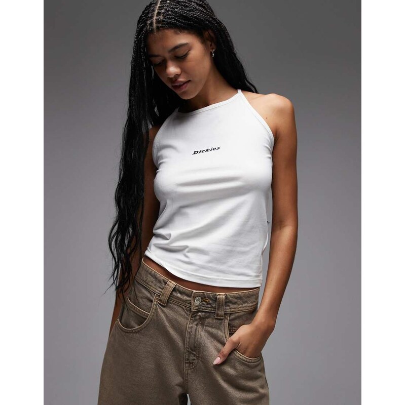 Dickies Honeyville small logo vest in white 114406325
