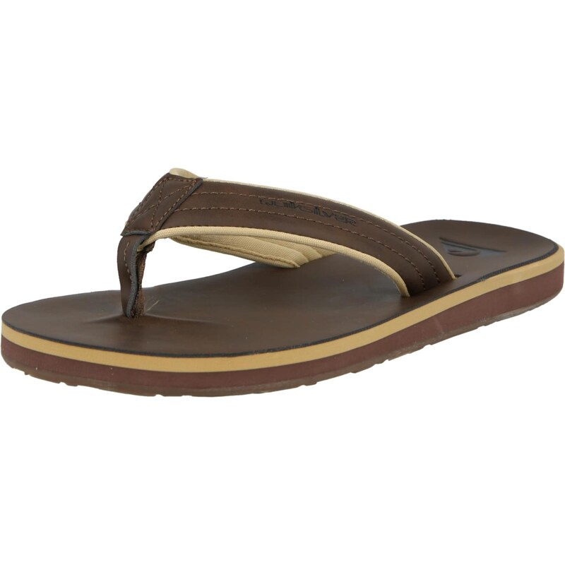 QUIKSILVER Žabky Carver hnědá / černá