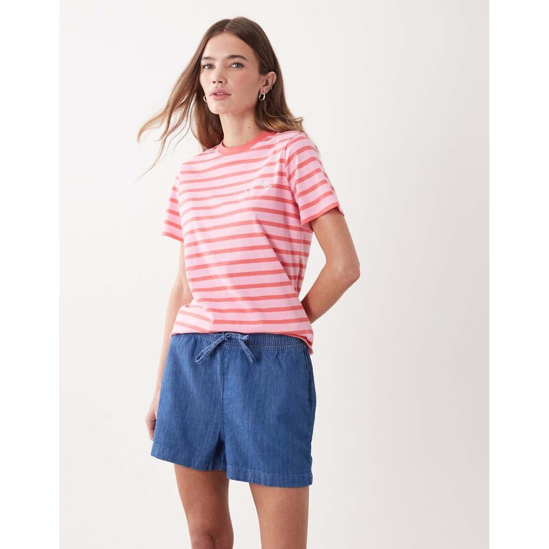 New Look pull on short in mid blue 114406357
