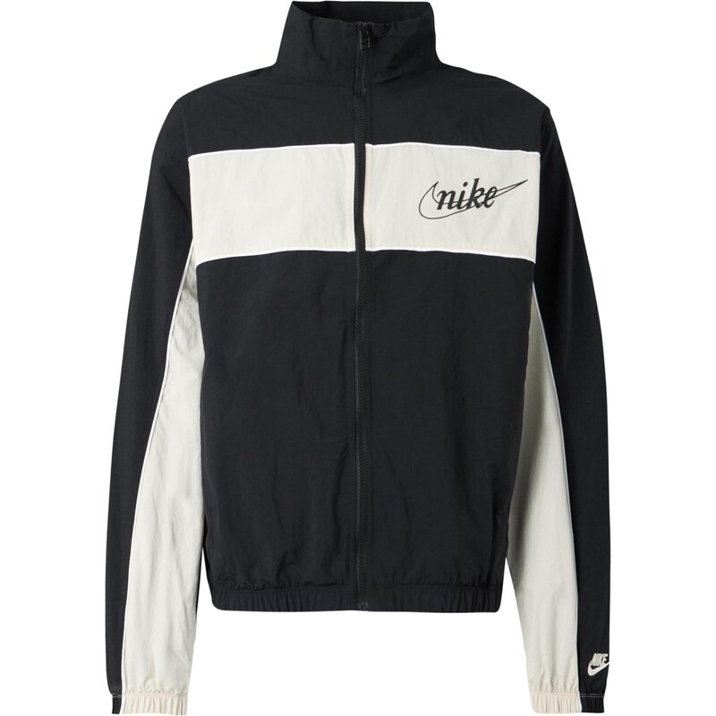 Nike Sportswear Přechodná bunda CLUB černá / přírodní bílá