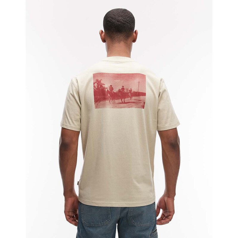 Dickies Millville backprint t-shirt in off white