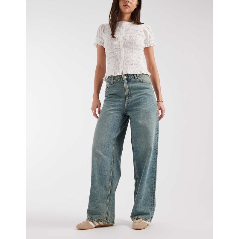 JJXX Kyoto baggy jeans in vintage wash-Blue