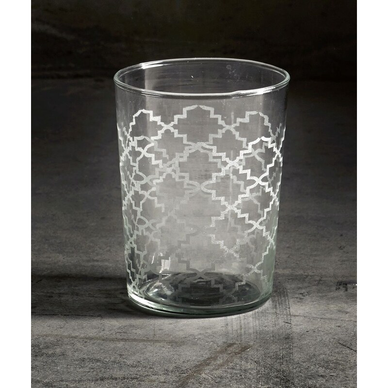 Tine K Home Designová sklenice s vypískovaným vzorem