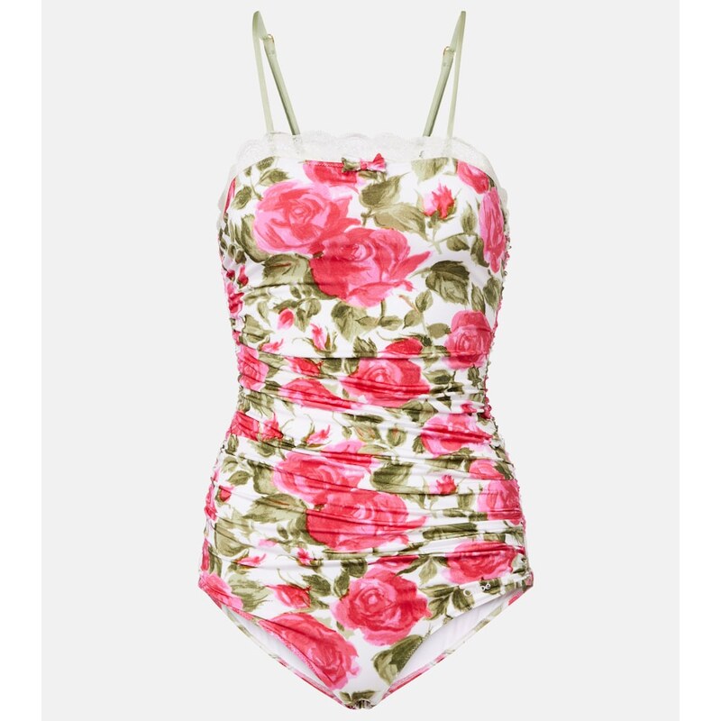 Chloe ChloÃ Floral ruched bodysuit