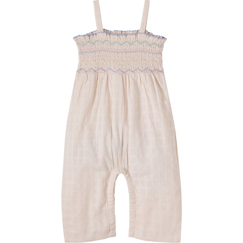 Louise Misha Baby Morli checked cotton jumpsuit