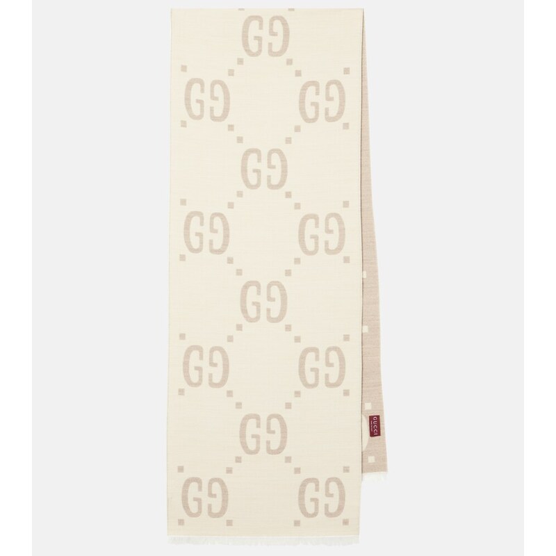Gucci GG wool and silk scarf