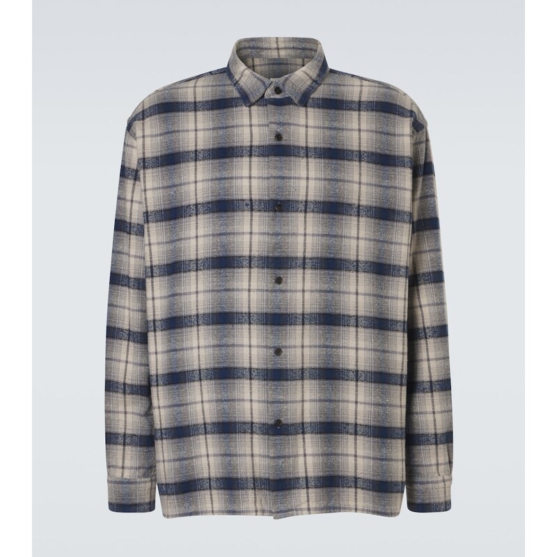 A.Presse Vintage checked cotton and silk-blend shirt