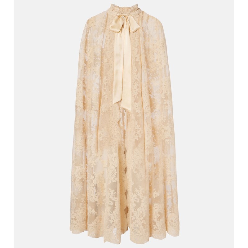 Zimmermann Como silk-trimmed lace cape
