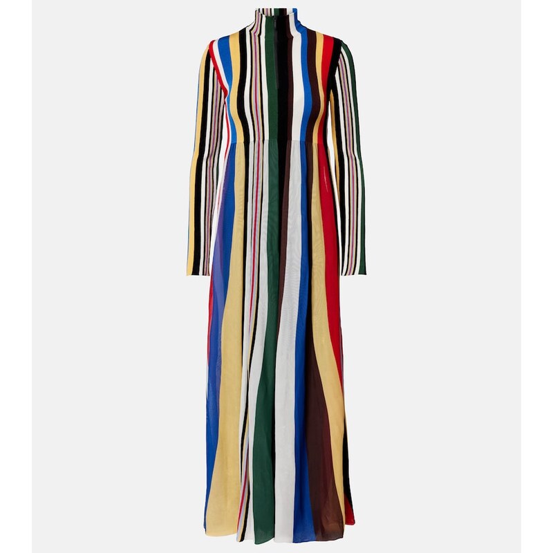 Loewe Ribbed-knit striped maxi dress