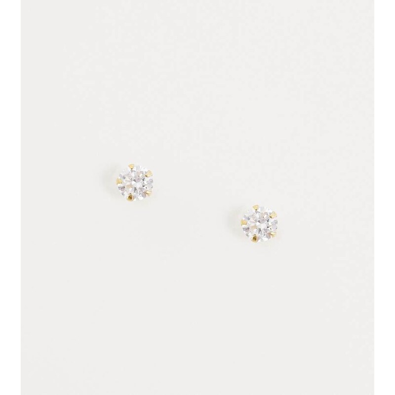 Kingsley Ryan gold plate 5mm gemset round stud