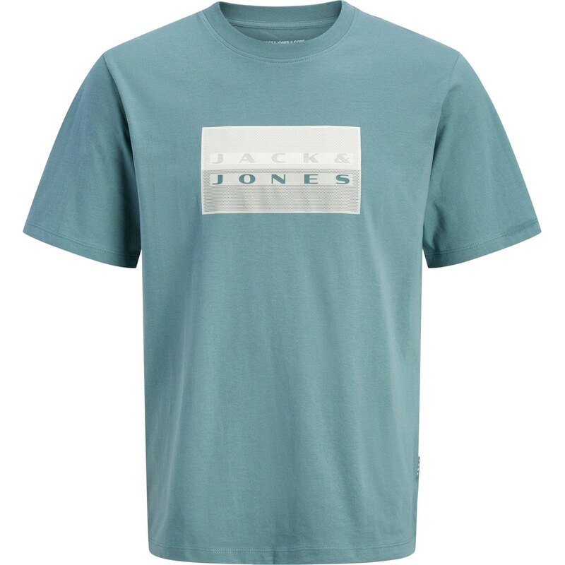 JACK & JONES Tričko JCOFusion azurová modrá / bílá