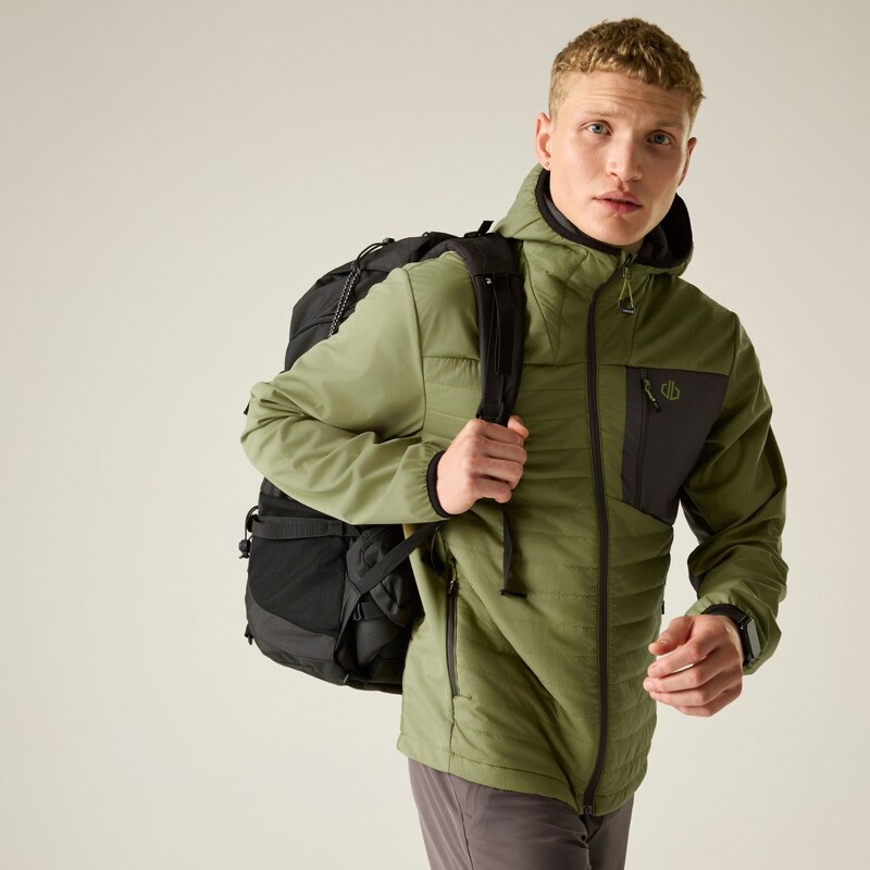 Pánská hybridní softshellová bunda Dare2b MOUNTAINEER zelená