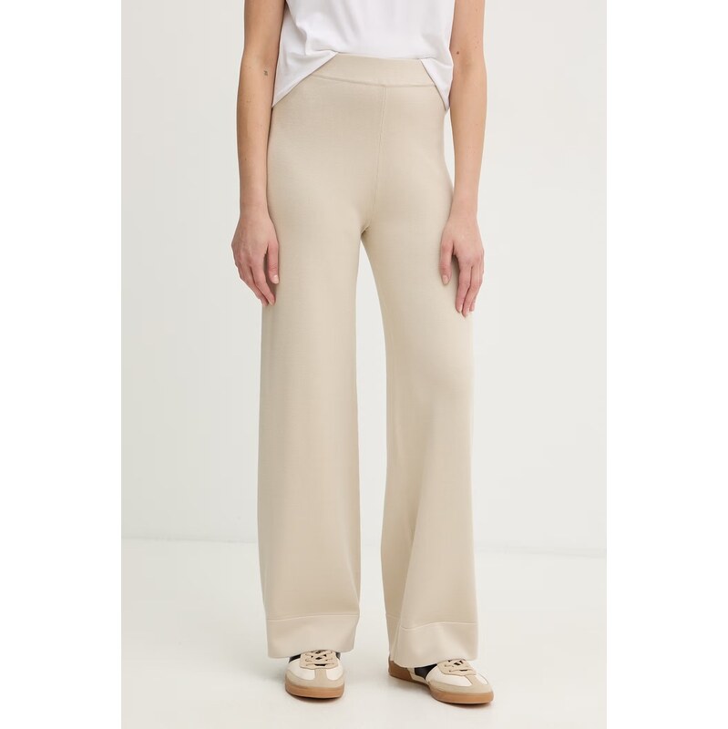 MM by Max Mara kalhoty dámské s viskózou RUM 114417348