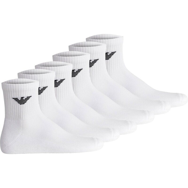 Emporio Armani Sportovní ponožky černá / bílá