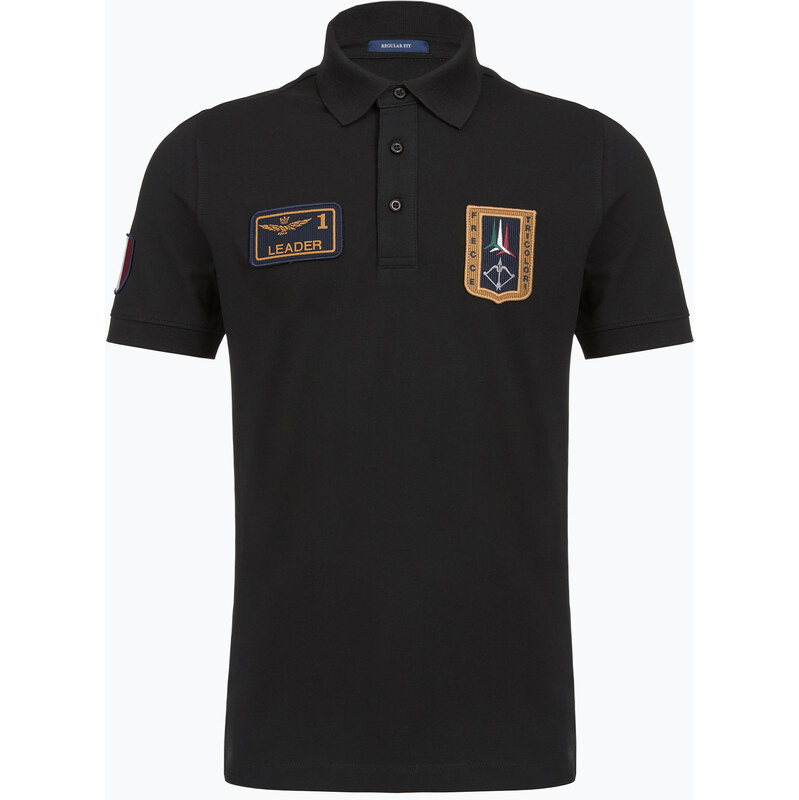 Pánské tričko Aeronautica Militare PO1927UP00191 Polo jet black
