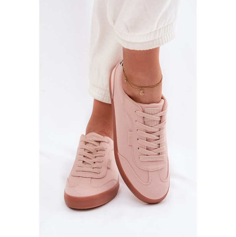 Big Star Shoes Dámské tenisky z textilu Big Star TT274359 Růžové