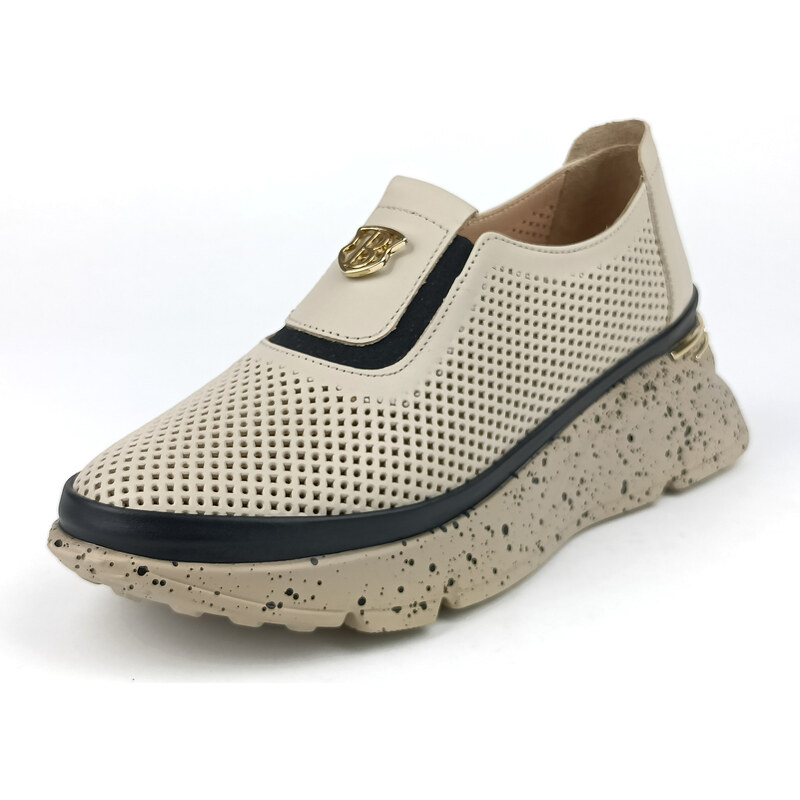 Dámské mokasíny na klínku Guero G197-1101-016 béžové G197-1101