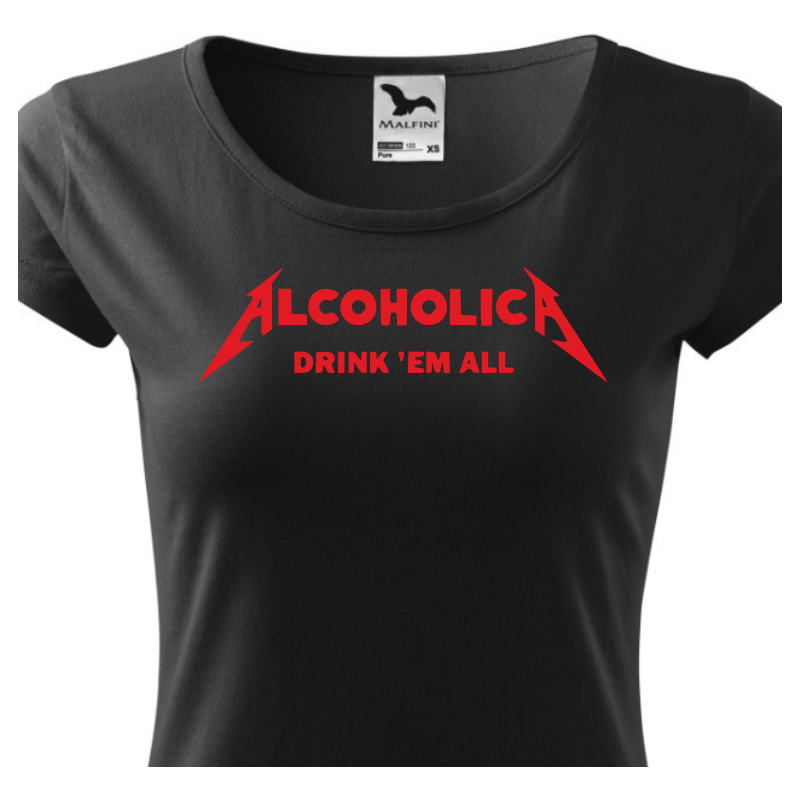 Fenomeno Dámské tričko Alcoholica - černé 114421363