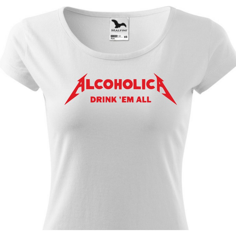 Fenomeno Dámské tričko Alcoholica - bílé 114421364