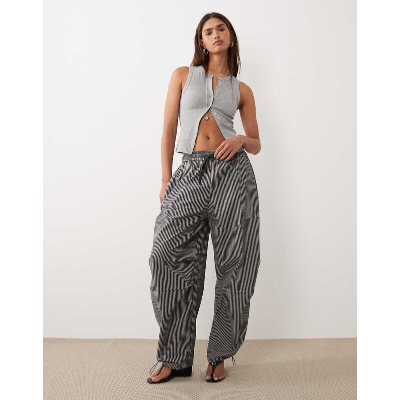 Bronze Snake Lavinia pinstripe trousers in grey 114423504