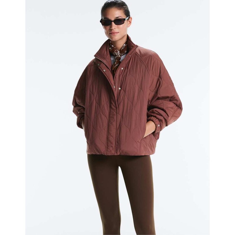 OYSHO Waterrepellent fellex aerogel padded jacket in mauve-Purple 114425930