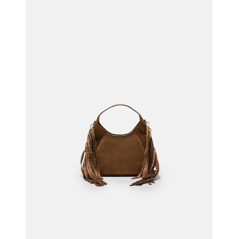 Stradivarius Shoulder bag with side fringes in caramel-Brown 114423563