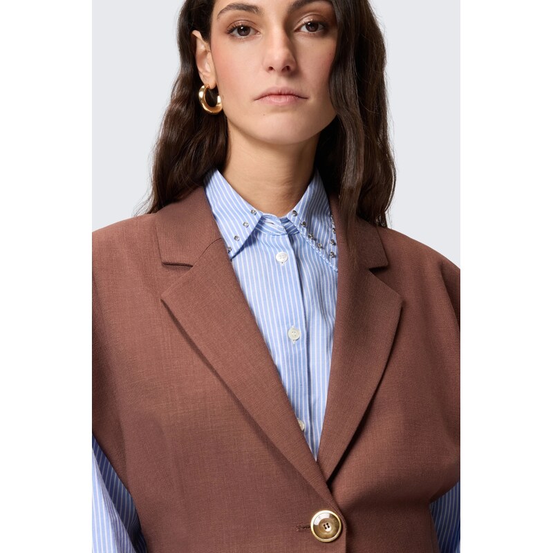 Dámské sako PINKO FLOELLA 106509A2W6L78 hnědé