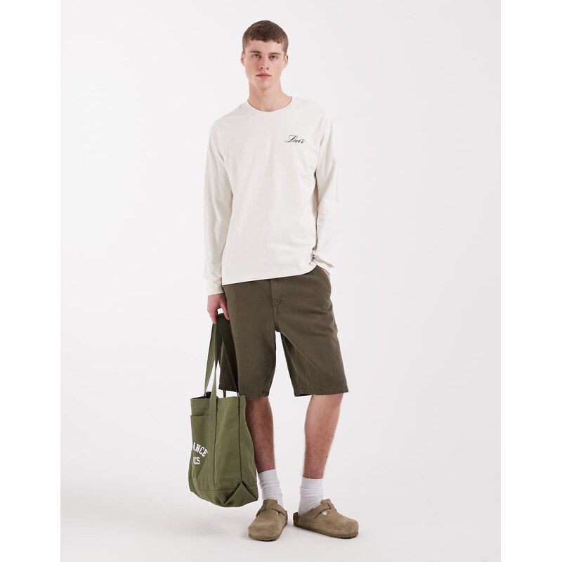 Levi's long sleeve costal graphic back print t-shirt in white