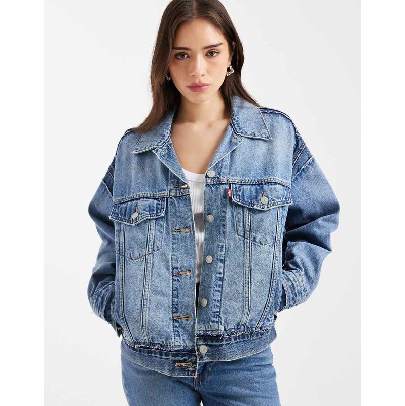 Levis deconstructed denim jacket in blue 114811611