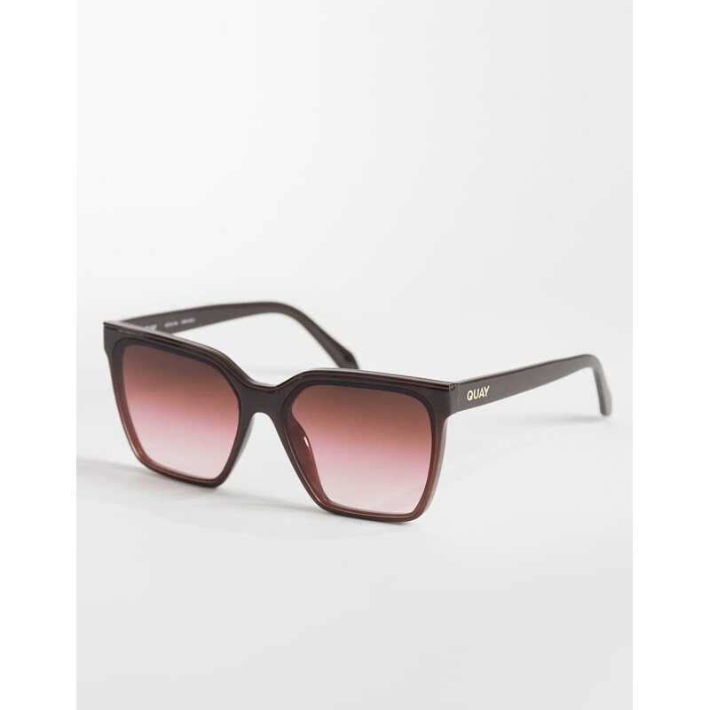 Quay Australia Quay level up square sunglasses in burgundy-Red 114513969